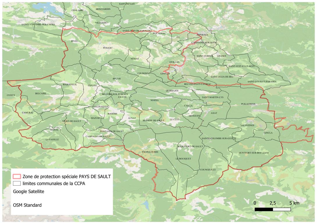 carte de localisation avec un fond carto google